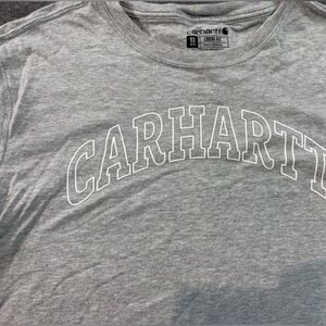 Carhartt Heather Gray Tee with Gold Logo